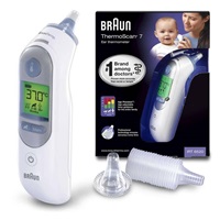 Braun IRT 6520 ThermoScan 7 bezdotykový teploměr, digitální, ušní, paměť na 9 měření