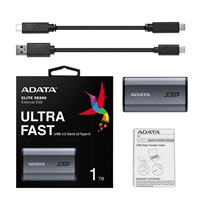ADATA Externí SSD 2TB SE880, USB-C 3.2 Gen 2x2, R:2000/W:2000MB/s, šedá