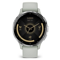 Garmin Venu® 3S, Silver/Sage grey, Silicone band