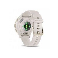 Garmin Venu® 3S, Nerezová luneta Soft Gold, pouzdro Ivory, silikonový řemínek