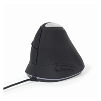 GEMBIRD myš MUS-ERGO-03, Vertikální - Ergonomická, drátová USB, podsvícená, šedá
