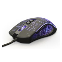 GEMBIRD myš MUSG-RGB-01, podsvícená, 7 tlačítek, černá, 3600DPI,  USB