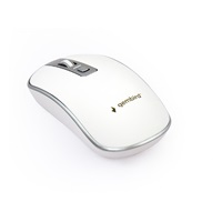 GEMBIRD myš MUSW-4B-06, bílo-stříbrná, bezdrátová, USB nano receiver