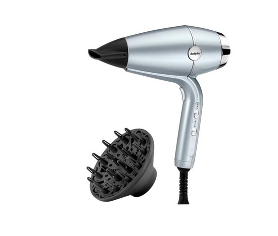 BaByliss D773DE fén na vlasy, 2100 W, 2 rychlosti, 3 teploty, iontová technologie, difuzér