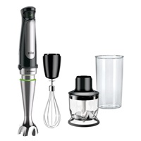 Braun MultiQuick 7 MQ 7025X tyčový mixér, 1000 W, SplashControl, Smart Speed, černý / stříbrný