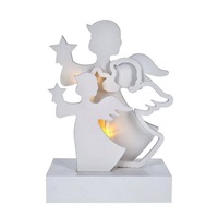 Solight LED andělé, dřevo, bílá barva, 2x AA