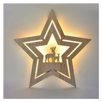 Solight LED nástěnná dekorace vánoční hvězda, 24x LED, 2x AA