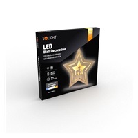 Solight LED nástěnná dekorace vánoční hvězda, 24x LED, 2x AA