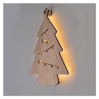 Solight LED nástěnná dekorace vánoční stromek, 24x LED, 2x AA