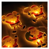 Solight LED okenní řetěz - Santa, 6x LED, přísavný, 120cm, 2x AA