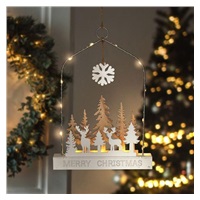 Solight LED závěsná dekorace - les s jeleny, 14x LED, 2x AA