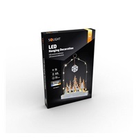 Solight LED závěsná dekorace - les s jeleny, 14x LED, 2x AA