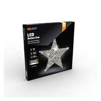 Solight LED ratanová hvězda, 40x LED, 2xAA, 40cm