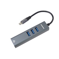 PREMIUMCORD Adaptér USB-C na Gigabit 10/100/1000Mbps + 3x USB3.0 konektor