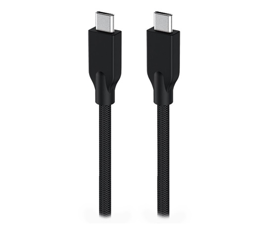 GENIUS nabíjecí kabel ACC-C2CC-3A, 150cm, USB-C na USB-C, 3A, PD60W, opletený, černý