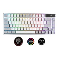 ASUS klávesnice ROG AZOTH Moonlight White, mechanická, Bluetooth, US, bílá