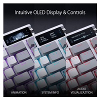 ASUS klávesnice ROG AZOTH Moonlight White, mechanická, Bluetooth, US, bílá