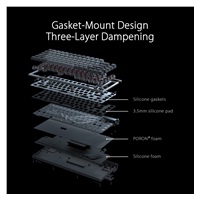 ASUS klávesnice ROG AZOTH Moonlight White, mechanická, Bluetooth, US, bílá