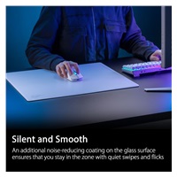 ASUS podložka pod myš ROG Moonstone ACE (vel. L / White), sklo