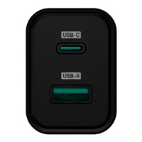 CONNECT IT Wanderer2 GaN nabíjecí adaptér 1×USB-C + 1xUSB-A, 33W PD, černá