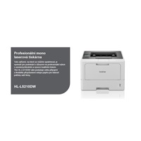 BROTHER tiskárna laserová mono HL-L5210DW - A4 48ppm 1200x1200 256MB 250list LAN WIFI-5G USB DUPLEX
