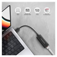 AXAGON ADE-AR, USB-A 3.2 Gen 1 - Gigabit Ethernet síťová karta, Realtek 8153, auto instal
