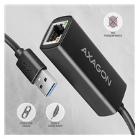AXAGON ADE-AR, USB-A 3.2 Gen 1 - Gigabit Ethernet síťová karta, Realtek 8153, auto instal