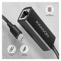 AXAGON ADE-ARC, USB-C 3.2 Gen 1 - Gigabit Ethernet síťová karta, Realtek 8153, auto instal