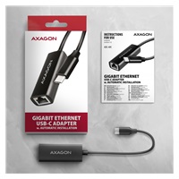 AXAGON ADE-ARC, USB-C 3.2 Gen 1 - Gigabit Ethernet síťová karta, Realtek 8153, auto instal