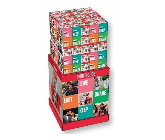 Canon foto-papír Creative pack white display 125 ks 5x5 PP-201 (40 obr.) + akrylový fotorámeček