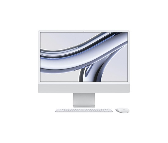 APPLE 24-inch iMac with Retina 4.5K display: M3 chip with 8-core CPU and 10-core GPU, 256GB SSD - Silver