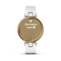 Garmin hodinky Lily® – Classic Edition, Luneta v barvě Light Gold, tělo White, řemínek z italské kůže, EU