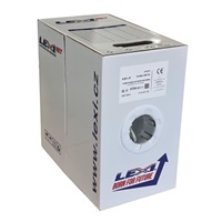 UTP kabel LEXI-Net Cat5E, drát, PVC, bílý, 305m, box