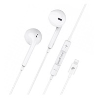 RhinoTech drátová sluchátka s Lightning konektorem bílá