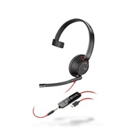 Poly Blackwire 5210 náhlavní souprava, 3.5 mm jack + USB-C/A adaptér, mono