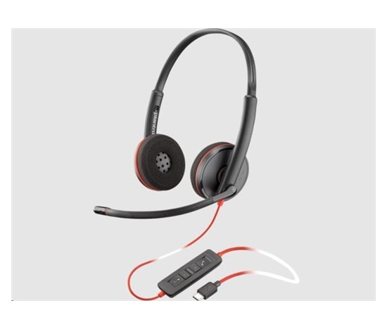 Poly Blackwire 3220 náhlavní souprava, USB-C/A adaptér, stereo (bulk)