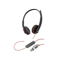 Poly Blackwire 3220 náhlavní souprava, USB-C/A adaptér, stereo (bulk)