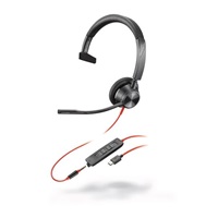 Poly Blackwire 3315 MS Teams náhlavní souprava, 3.5 mm jack + USB-C/A adaptér, mono