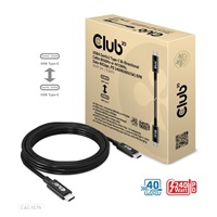 Club3D Kabel USB4 Gen3x2 Typ C 8K60Hz UHD, 40Gbps, Power Delivery 240W, (M/M), 300cm