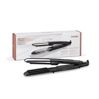 BaByliss ST496E žehlička na vlasy, 5 teplot, LED indikátor, napařování, černá / stříbrná