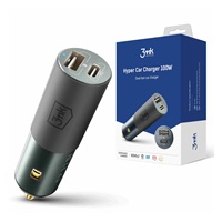 3mk nabíječka do auta - Hyper Car Charger 100W, 1x USB + 1x USB-C (PD)