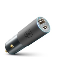 3mk nabíječka do auta - Hyper Car Charger 100W, 1x USB + 1x USB-C (PD)