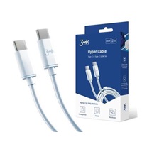 3mk datový kabel - Hyper Cable C to C 2m 100W, bílá