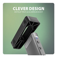 AXAGON HMC-10HLS, USB 5Gbps hub, 4x USB-A, HDMI 4k/60Hz, RJ-45 GLAN, SD/mSD, PD 100W, kabel USB-C 25cm