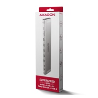 AXAGON HMC-10HLS, USB 5Gbps hub, 4x USB-A, HDMI 4k/60Hz, RJ-45 GLAN, SD/mSD, PD 100W, kabel USB-C 25cm