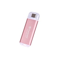 TRANSCEND Externí SSD ESD300P 512GB, External SSD, USB 10Gbps, Type C, růžová