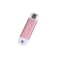 TRANSCEND Externí SSD ESD310P 512GB, External SSD, USB 10Gbps, Type C/A, růžová
