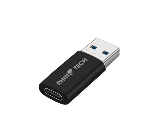 RhinoTech USB-C F na USB-A 3.0 M redukce, OTG, černá