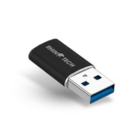 RhinoTech USB-C F na USB-A 3.0 M redukce, OTG, černá