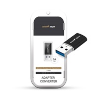 RhinoTech USB-C F na USB-A 3.0 M redukce, OTG, černá